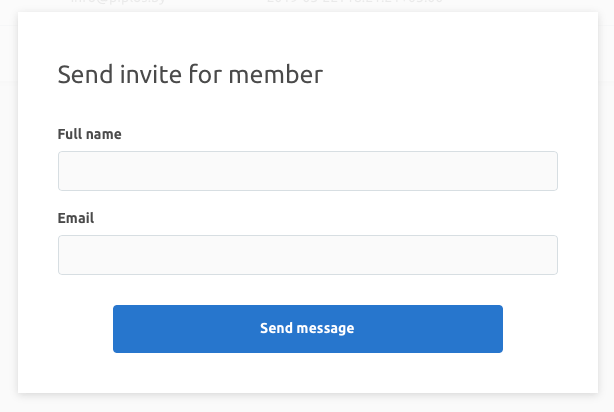 Send message for registration.